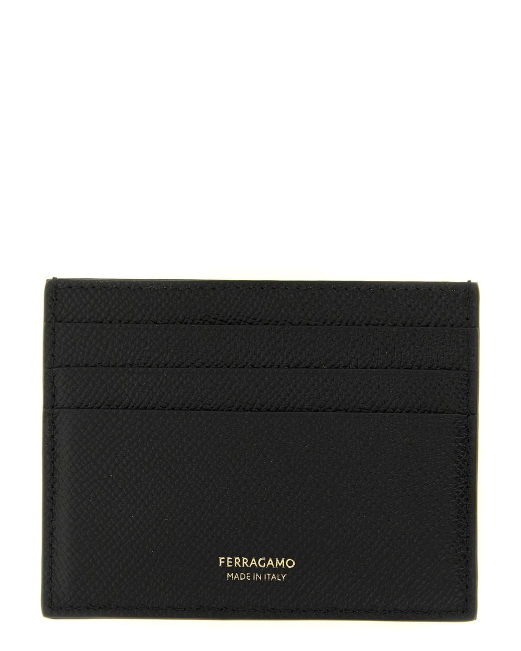 Ferragamo Black 'Gancini' Card Holder for men