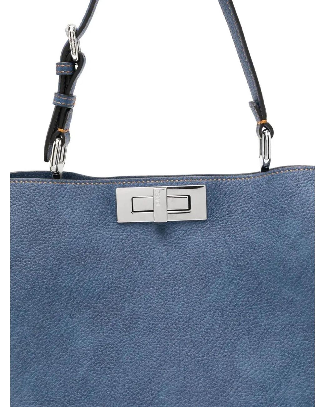 Fendi Blue Peekaboo Soft Medium Bag