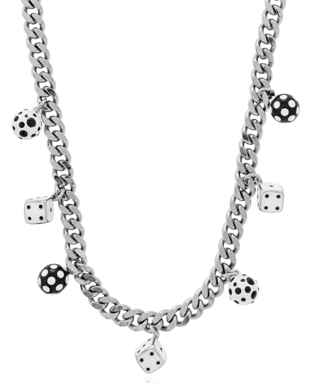 Marc Jacobs White X Derrick Adams Dice Charm Necklace