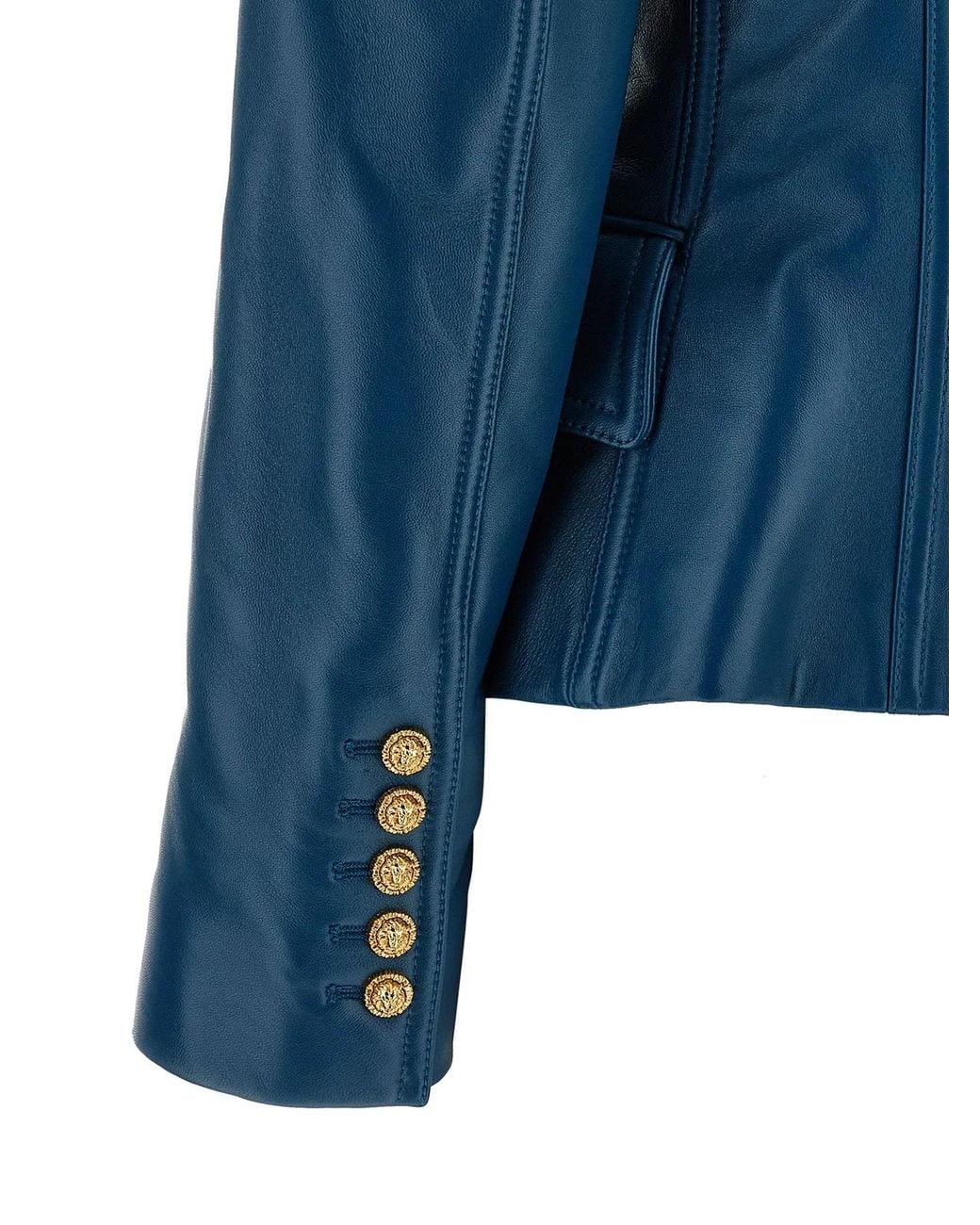 Balmain Blue 'Testa Di Leone' Blazer