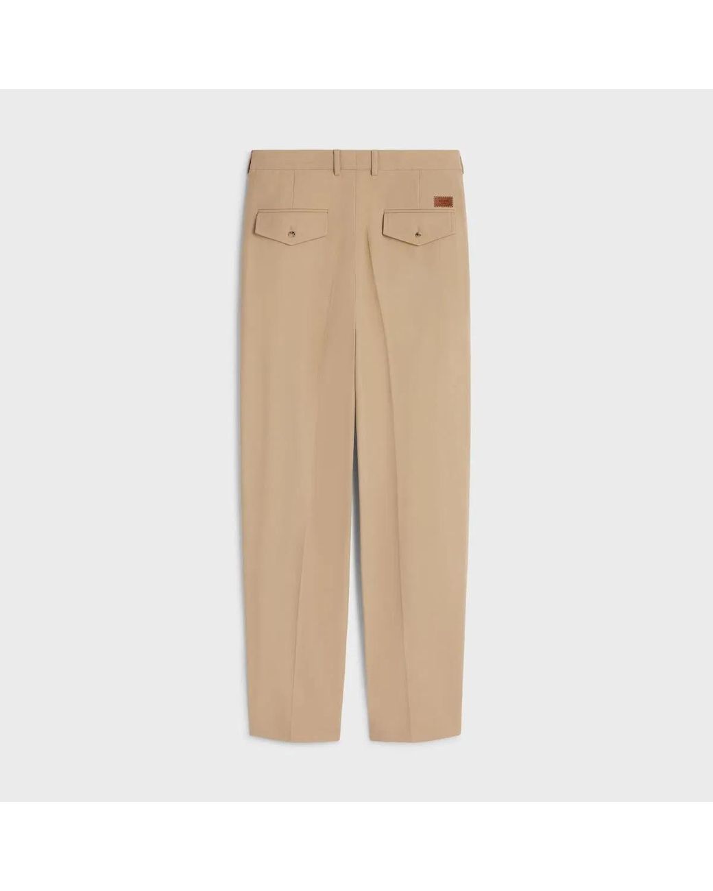 Céline Natural Pleated-Front Trousers for men