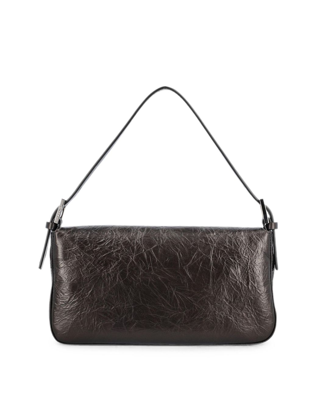 Fendi Black Baguette Leather Shoulder Bag