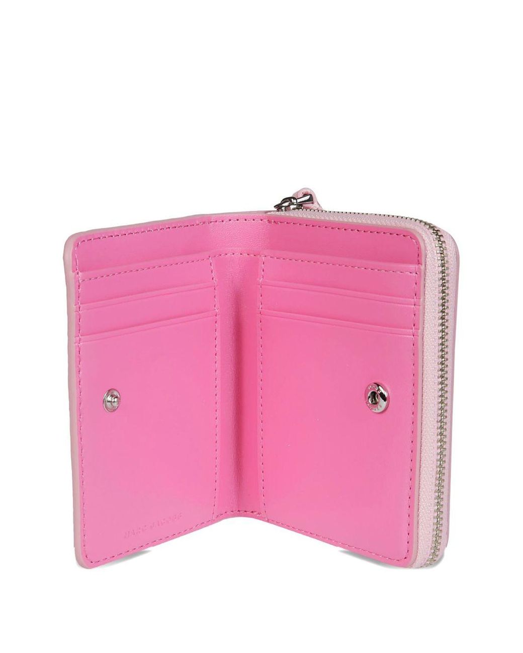 Marc Jacobs Pink Grained Leather Mini Compact Wallet