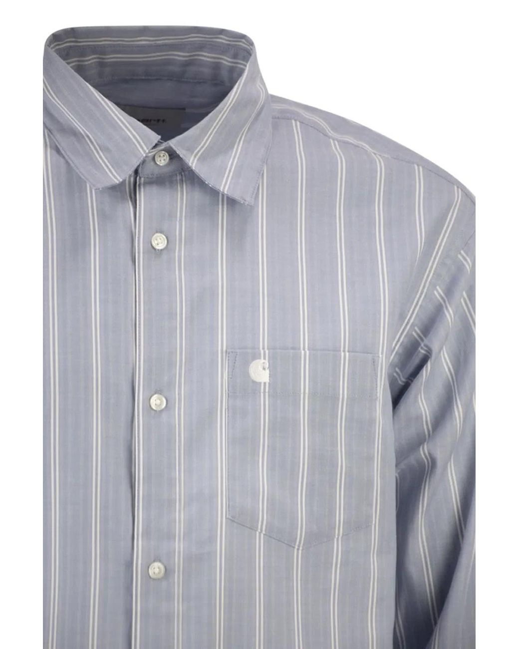 Carhartt Blue Striped Cotton Shirt