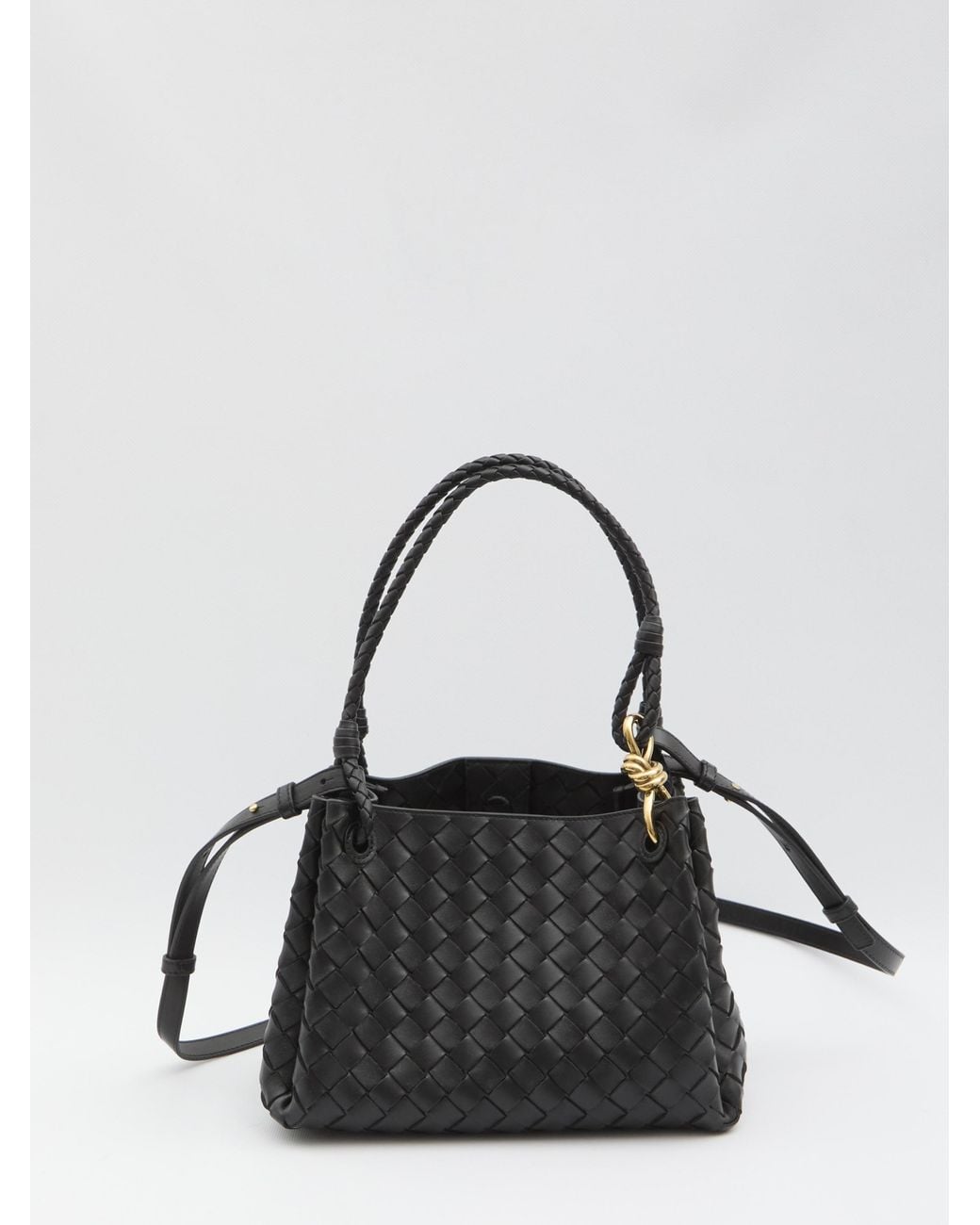 Bottega Veneta Black Intrecciato Shoulder Bag