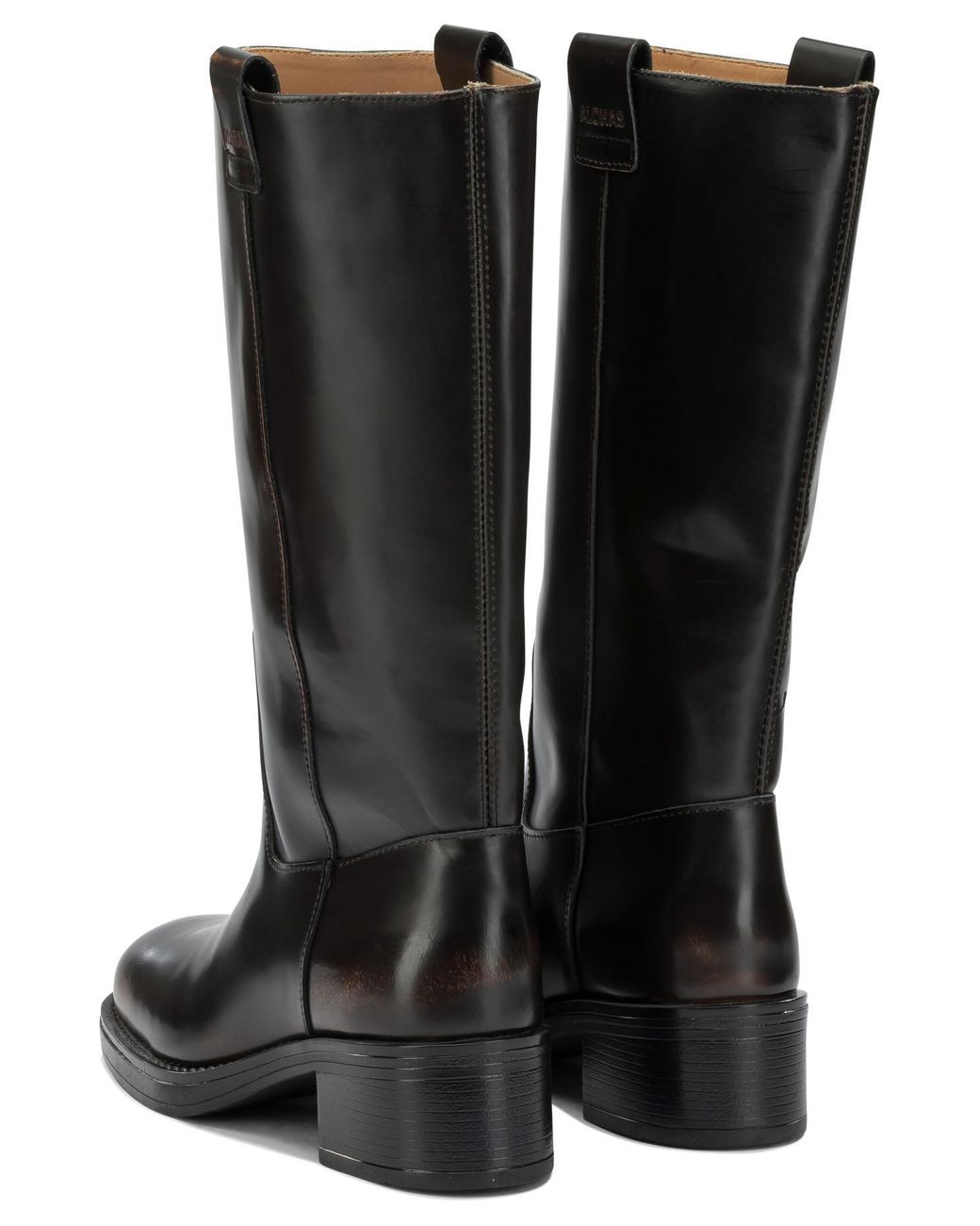 Alohas Black "Sajan" Knee-High Boots