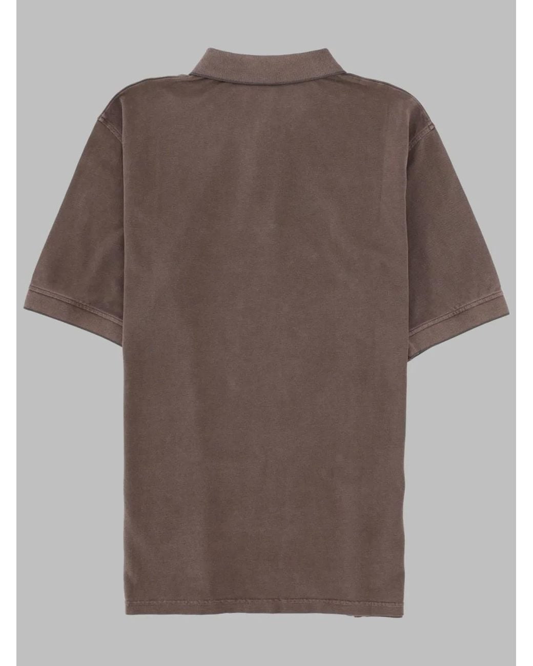 Herno Brown Cotton Polo Shirt With Logo for men