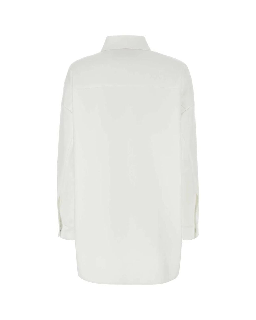 Valentino Garavani White Cotton Blend Oversize Shirt
