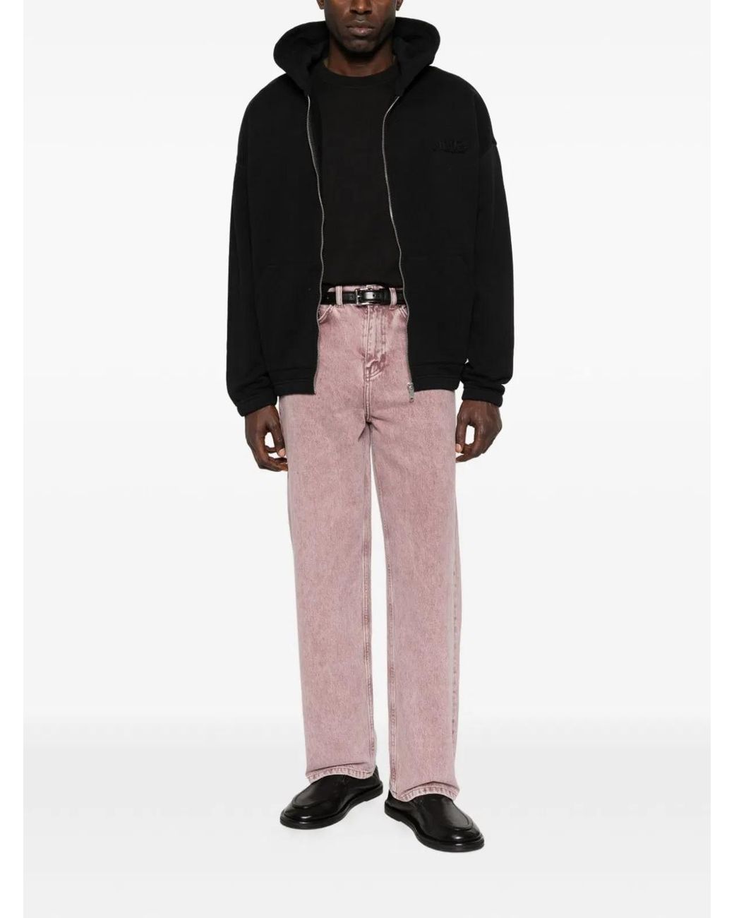 Autry Black Hooded Zip Front Sweater
