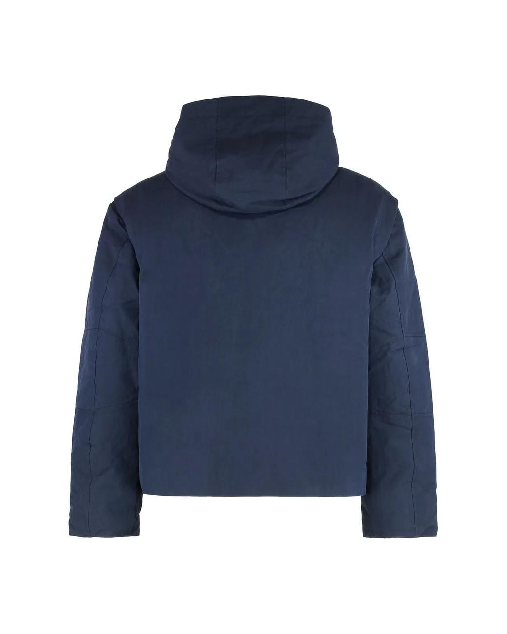 K-Way Blue Short Parka Guillermo With Hood for men