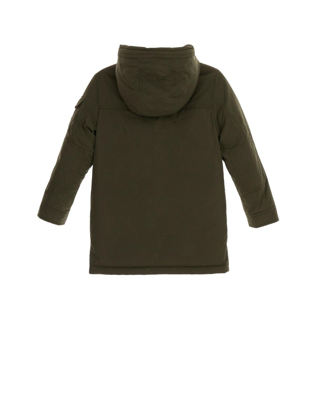 Moncler Green Nahan Long Parka Jacket For Kids