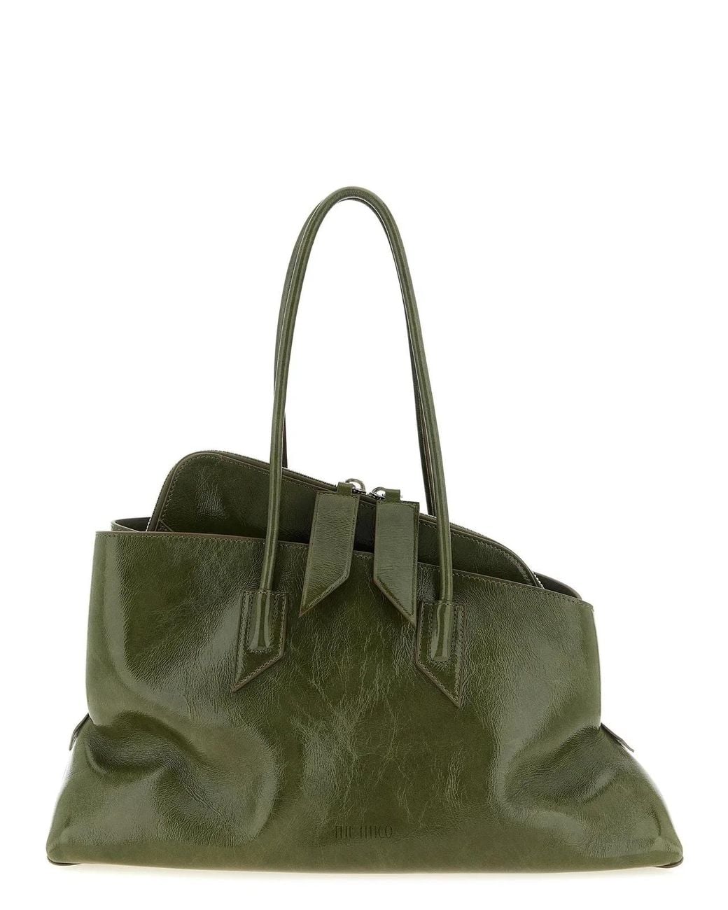 The Attico Green 'La Passeggiata Medium' Shoulder Bag