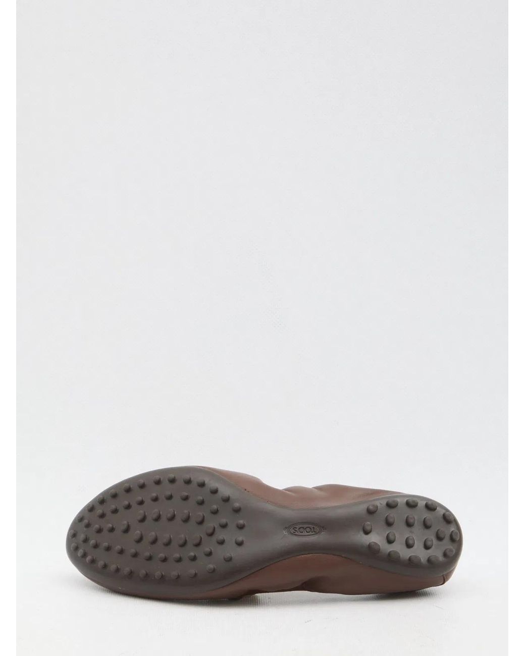 Tod's Brown Ballet Flats Wit Eyelets