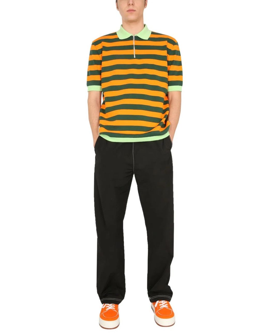 SUNNEI X ELEONORA BONUCCI Yellow Knitted Polo for men