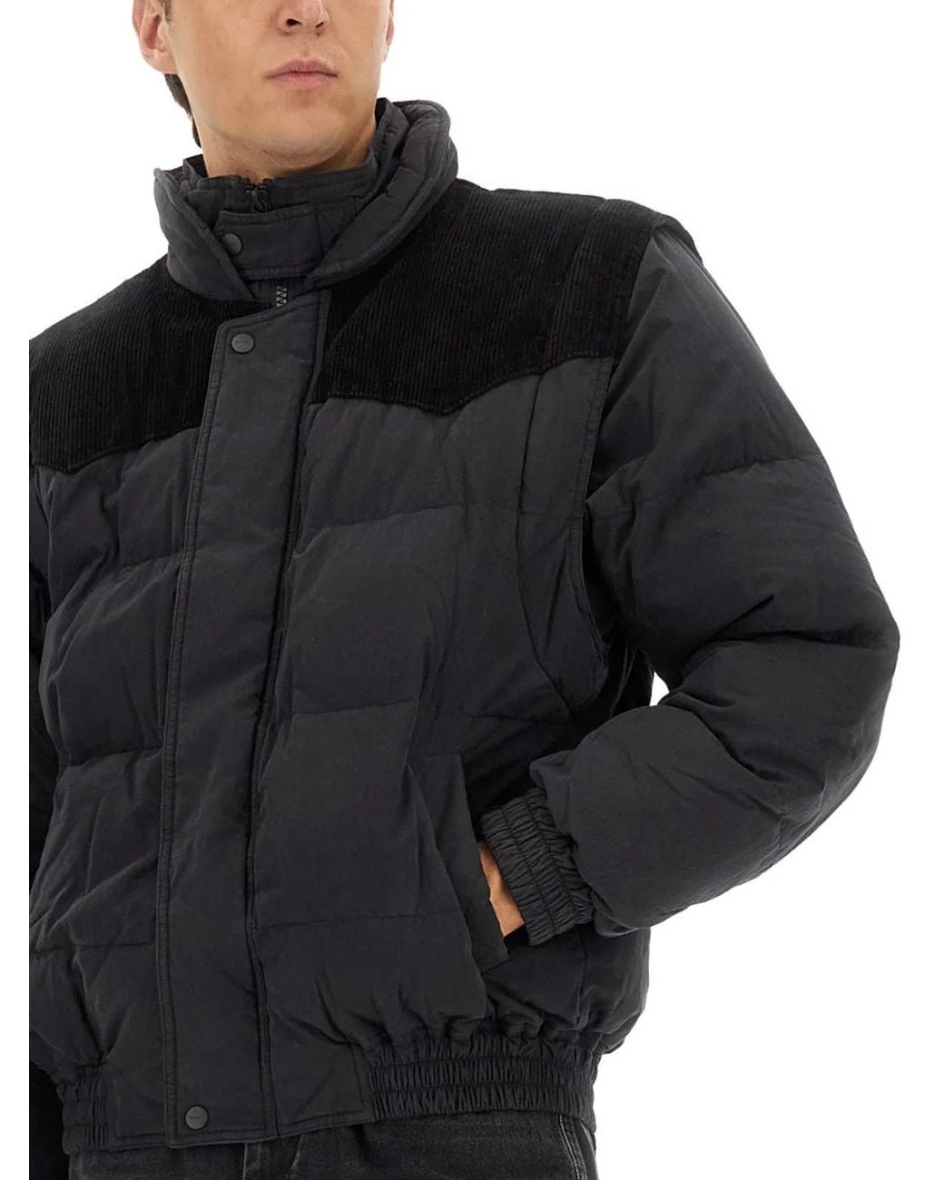 Isabel Marant Gray Solid Mock Collar Jacket for men