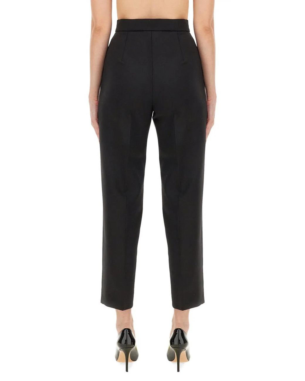 Max Mara Black Classic Virgin Wool Pants