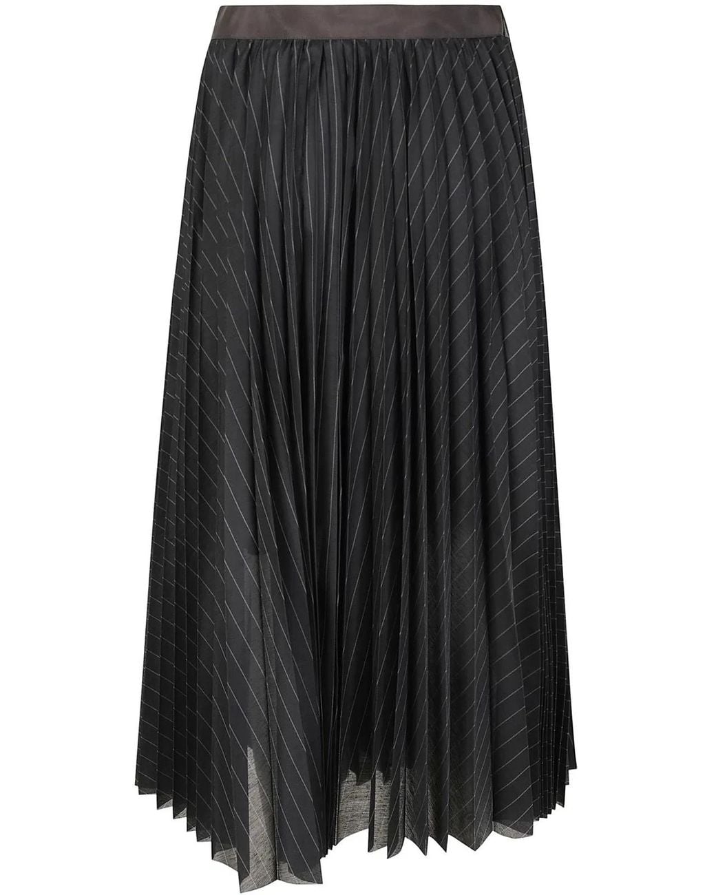 Sacai Black Spun Organza Skirt
