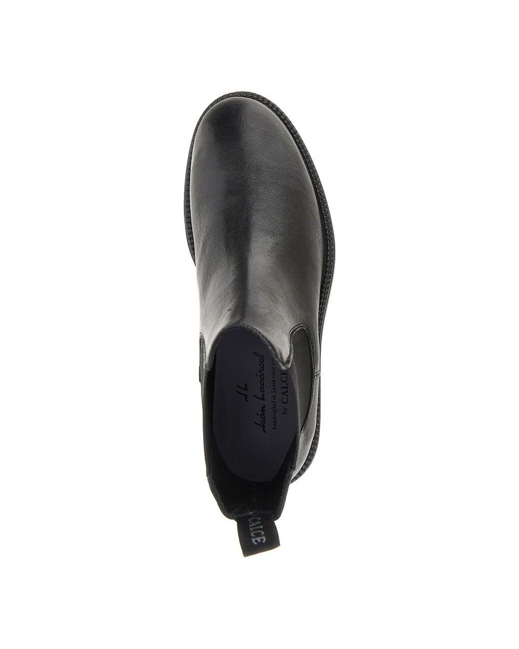 JUAN LACARCEL BY CALCE Black Leather Chelsea Boots for men