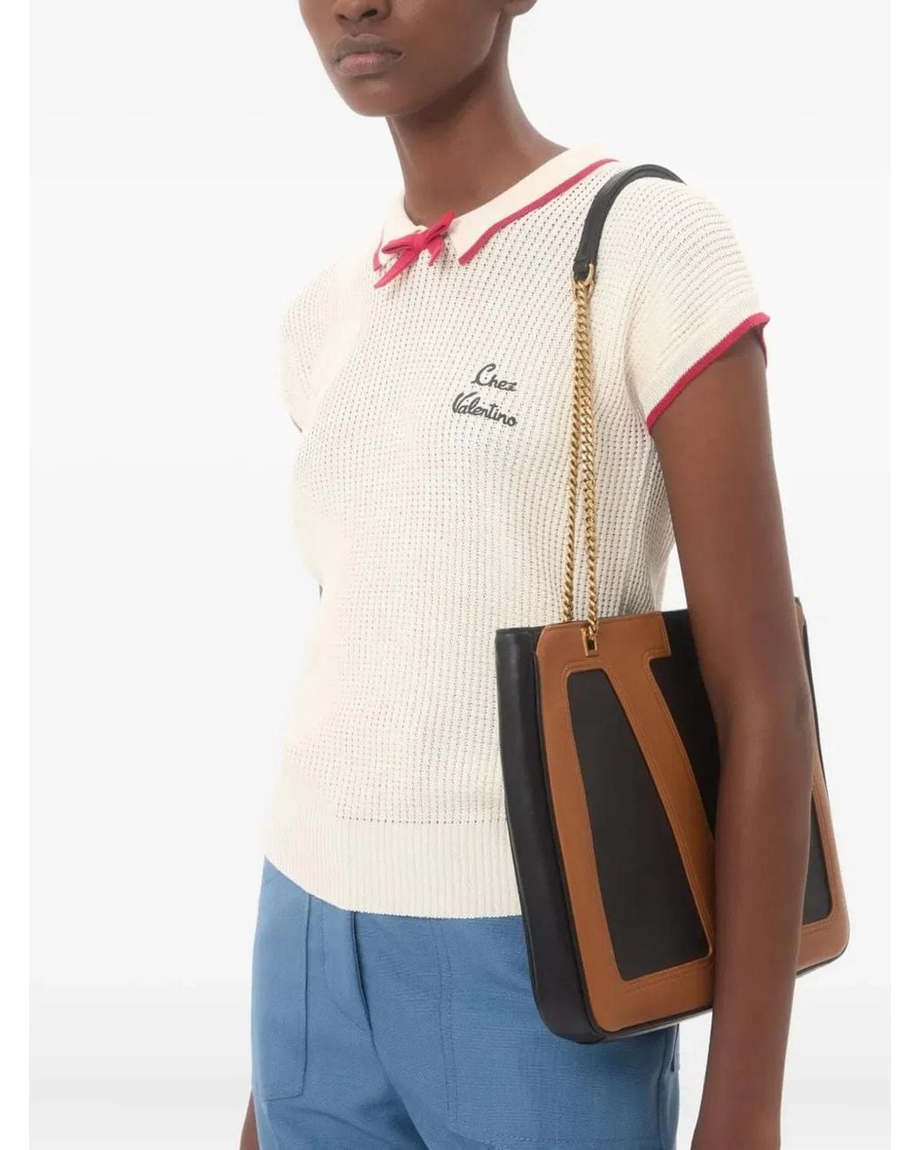 Valentino Garavani Pink Chez Cotton Top