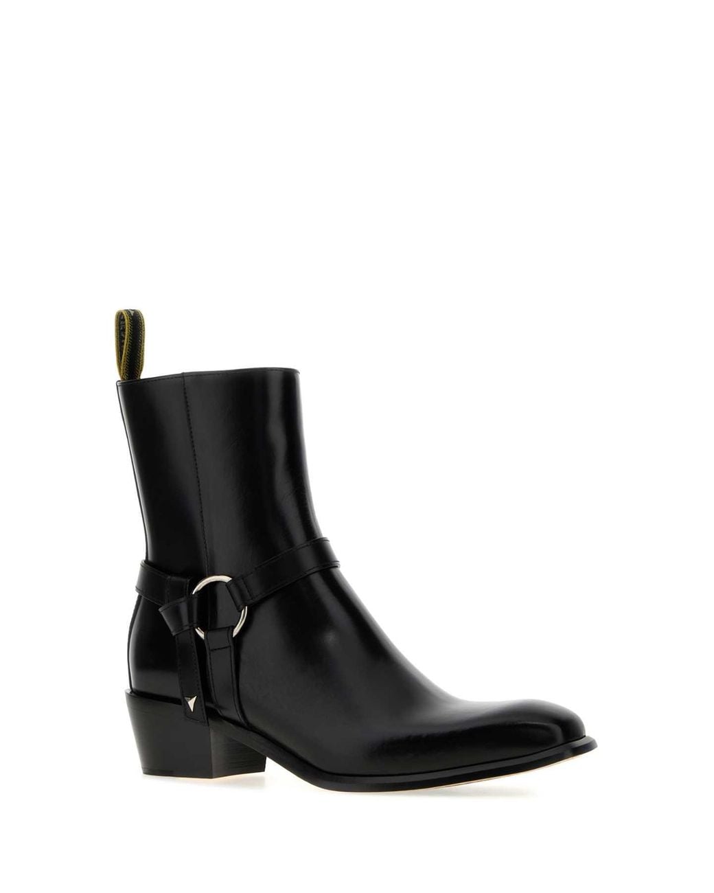 Fendi Black Leather Ankle Boots for men