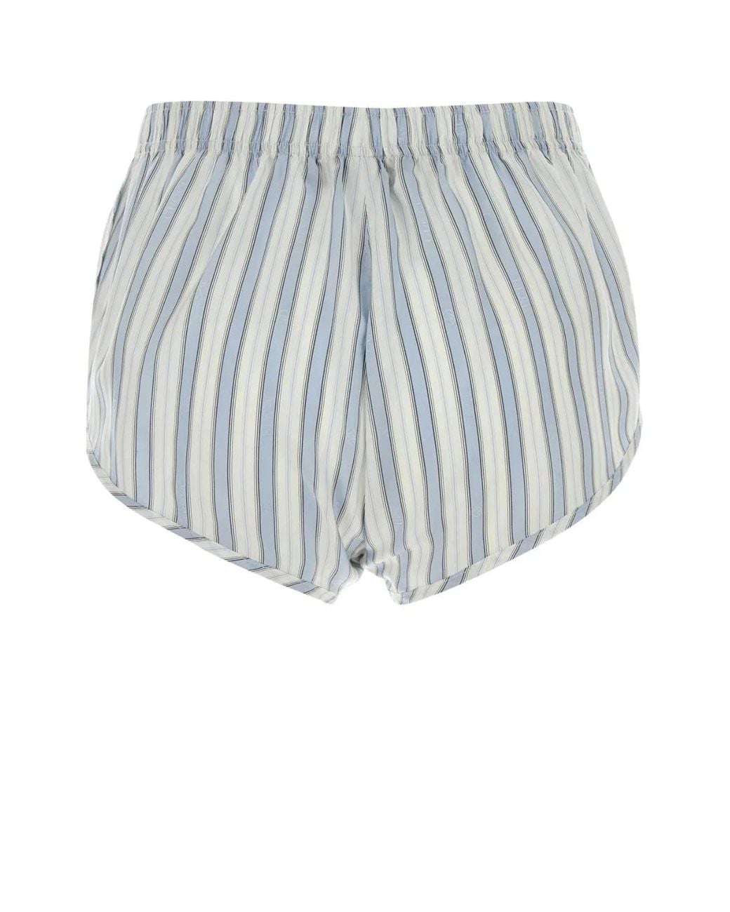 Gucci Blue Embroidered Silk Shorts
