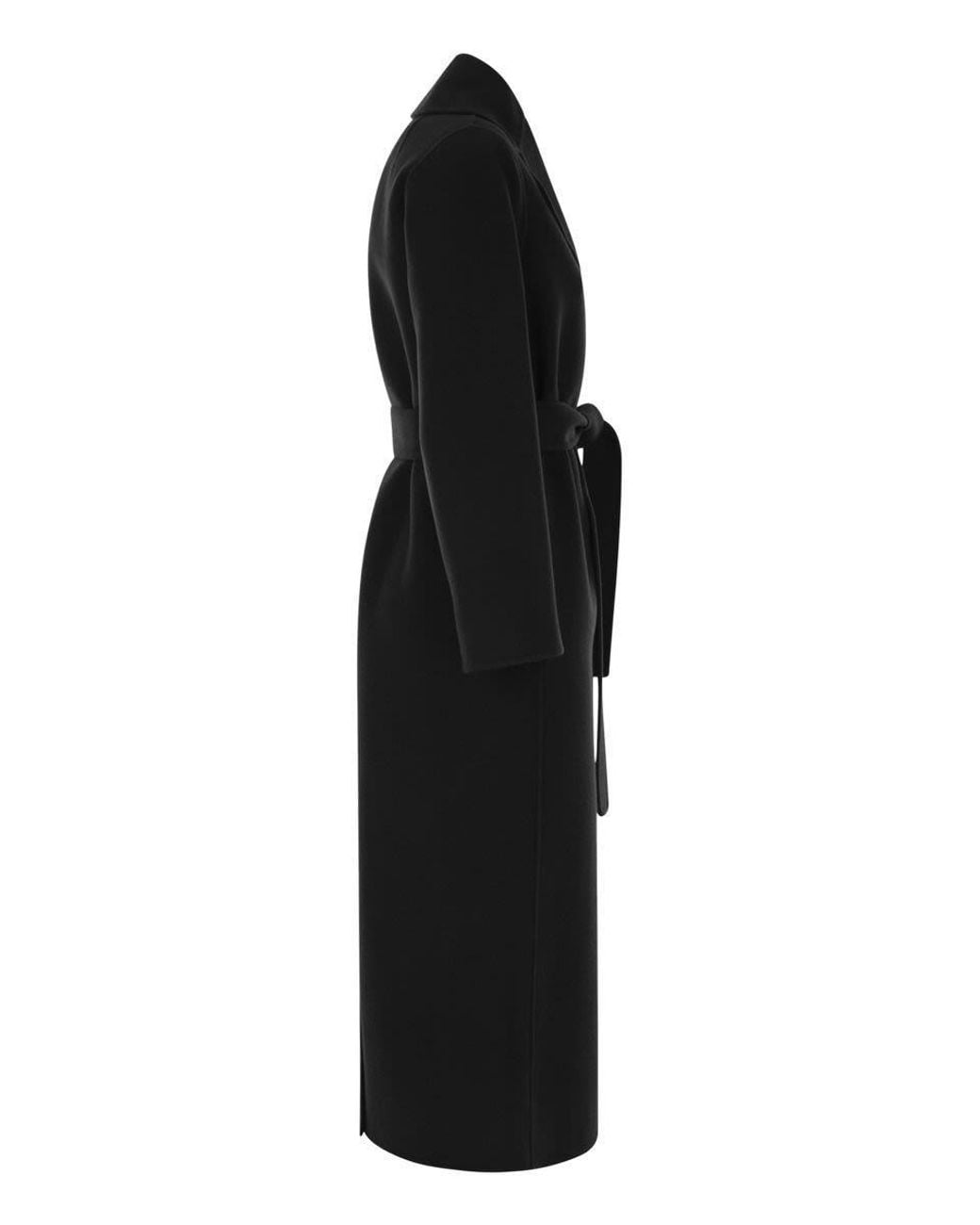 Max Mara Black Poldo Dressing Gown Coat