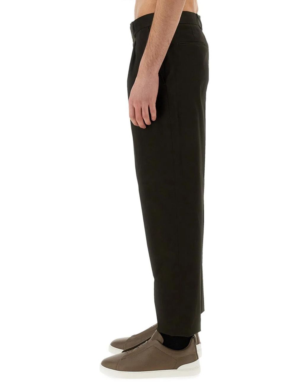 Zegna Black Pants With Pleat for men