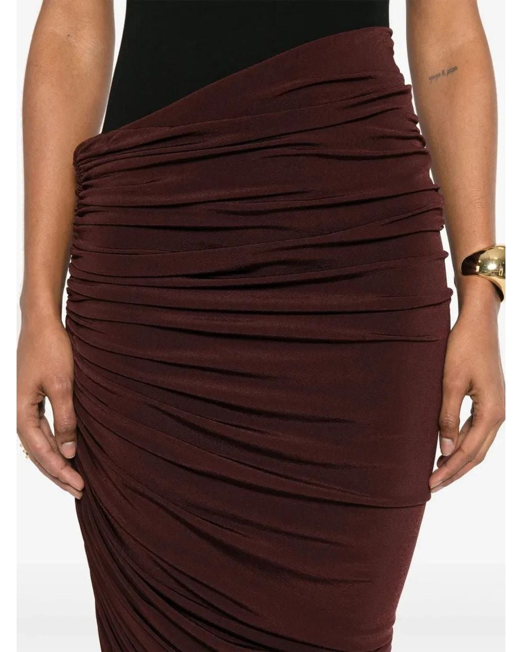 Magda Butrym Purple Asymmetric Maxi Skirt