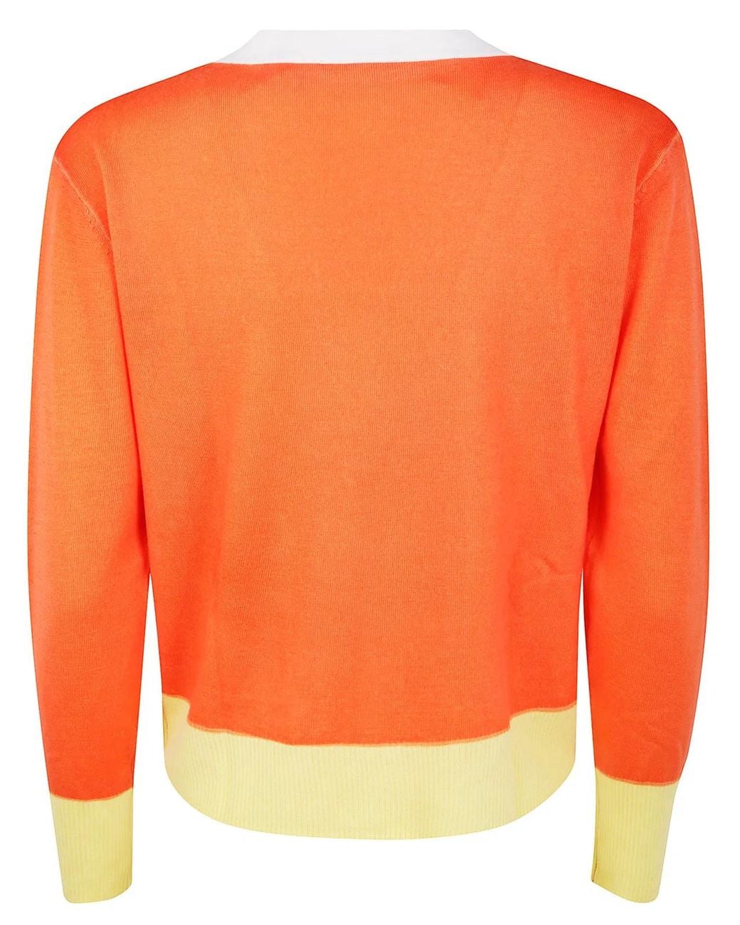 In bed with You Orange V Neck Pockets Cardigan Jacket