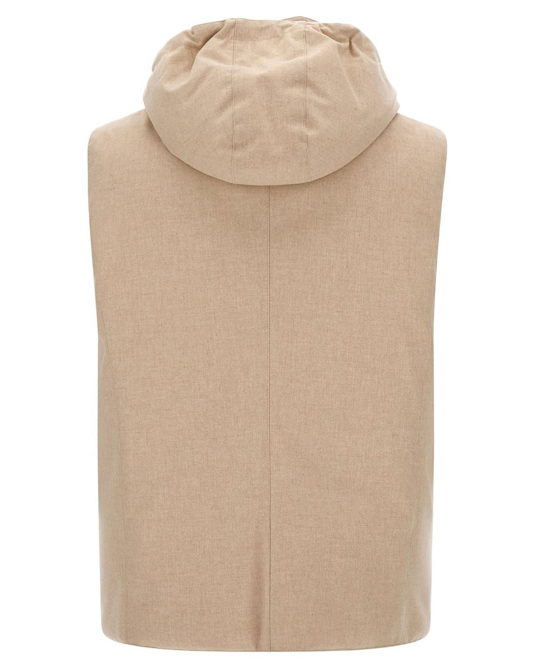 Brunello Cucinelli Natural Flannel Vest for men