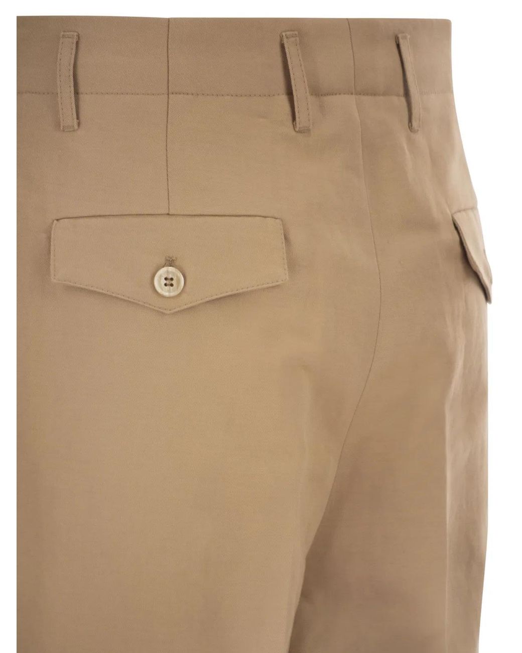 Brunello Cucinelli Natural Tailored Trousers for men