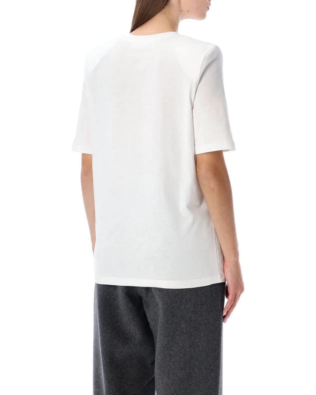 Frankie Shop White Carrington Padded Shoulder Tee