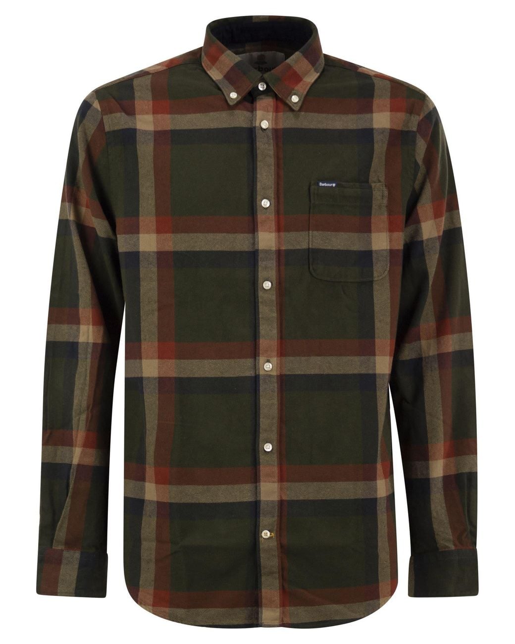 Barbour Green Tailored Fit Tartan Cotton Shirt for men