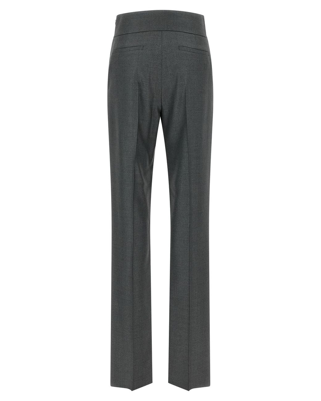 Valentino Garavani Gray Textured Silk Wool Pants