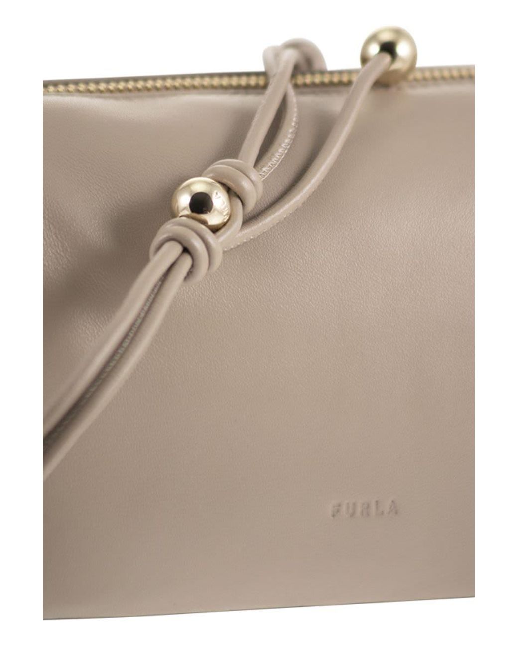 Furla Natural Talia Mini – Leather Shoulder Bag