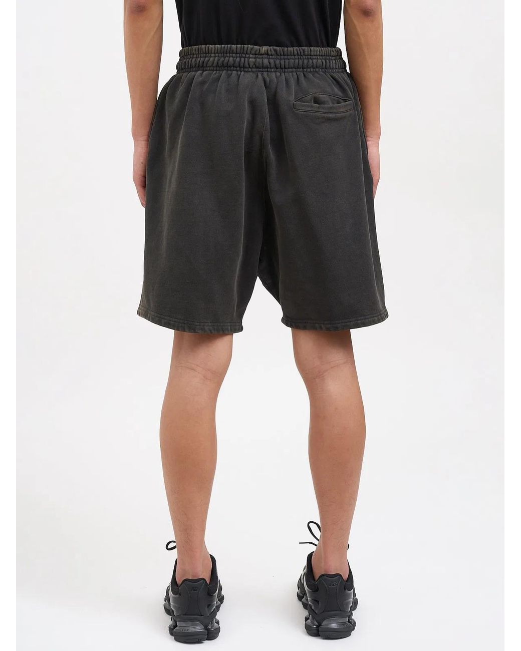 Entire studios Black Standard Sweat Washed Bermuda Shorts for men