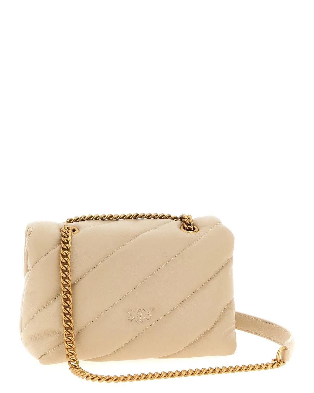 Pinko Natural 'Mini Love Puff' Crossbody Bag