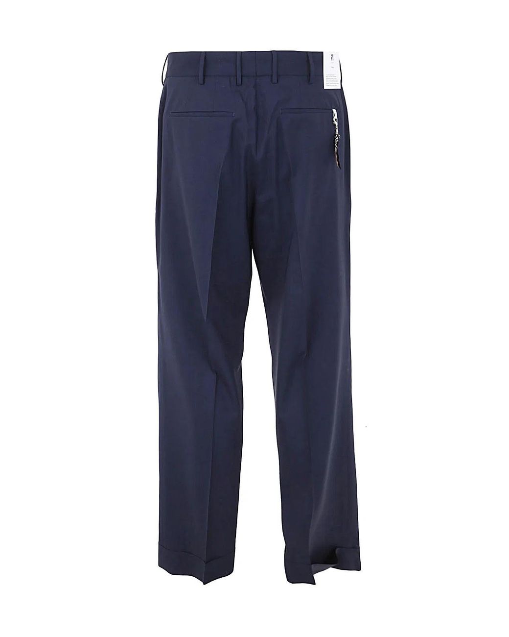 PT01 Blue Trousers With Lapel And Pences for men