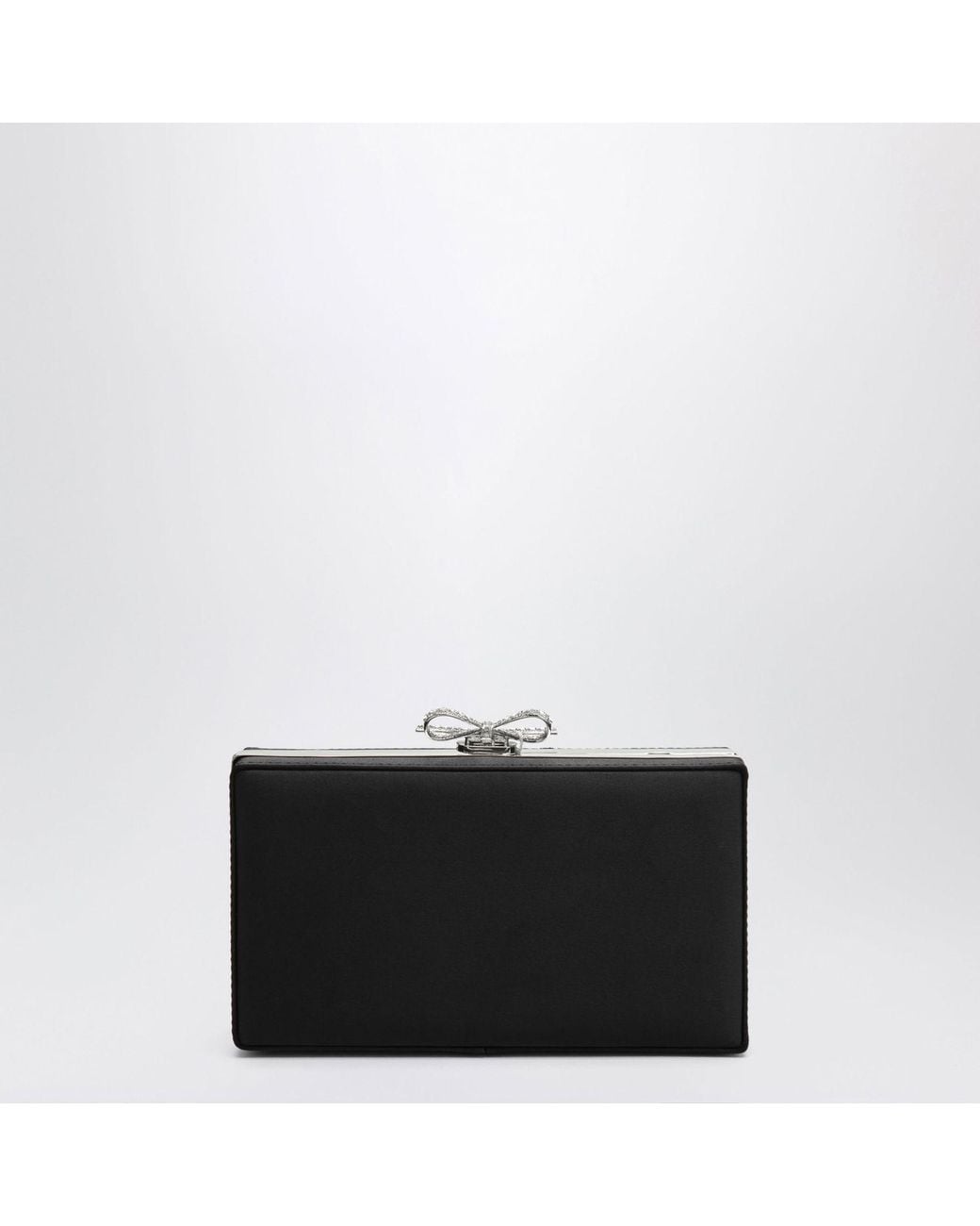 Self-Portrait Metallic Crystal Mesh Clutch Bag