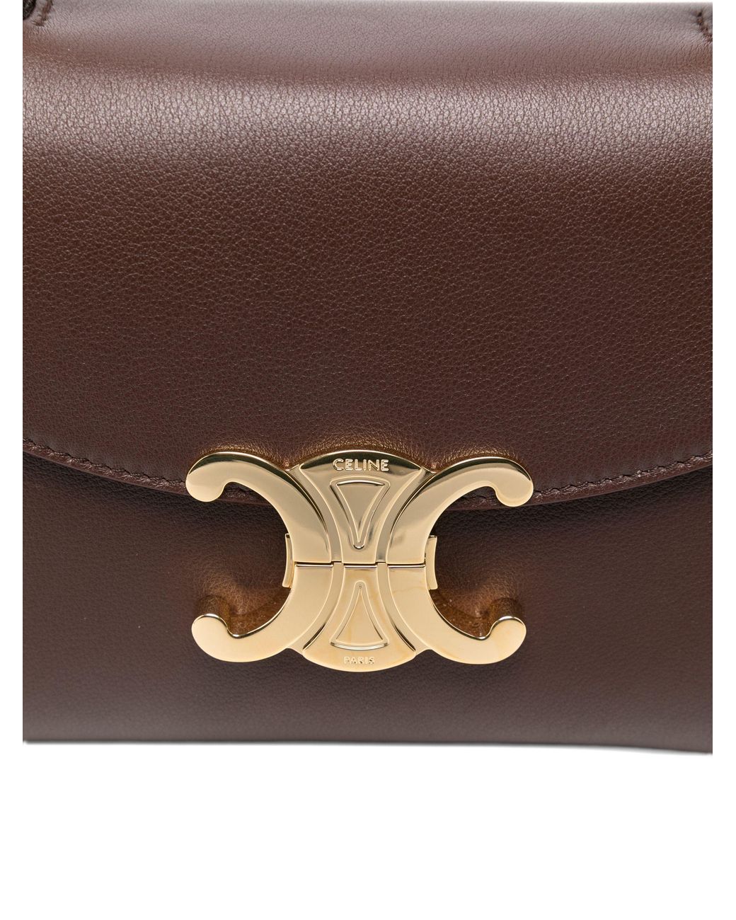Céline Brown Chestnut Teen Nino Calfskin Shoulder Bag