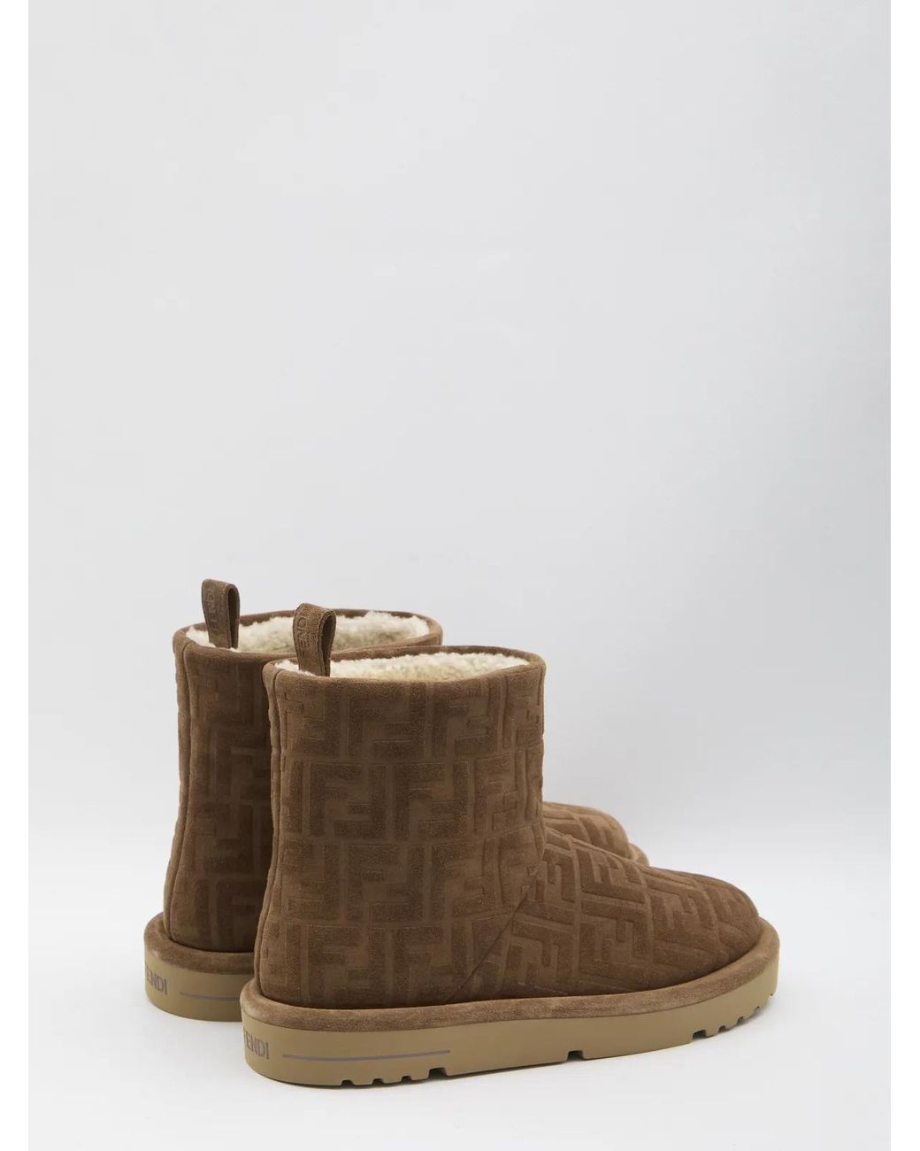 Fendi Brown Ff Boots for men