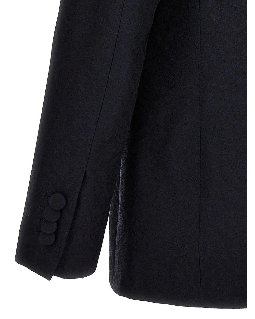 Etro Blue Wool And Cotton Jacquard Jacket for men