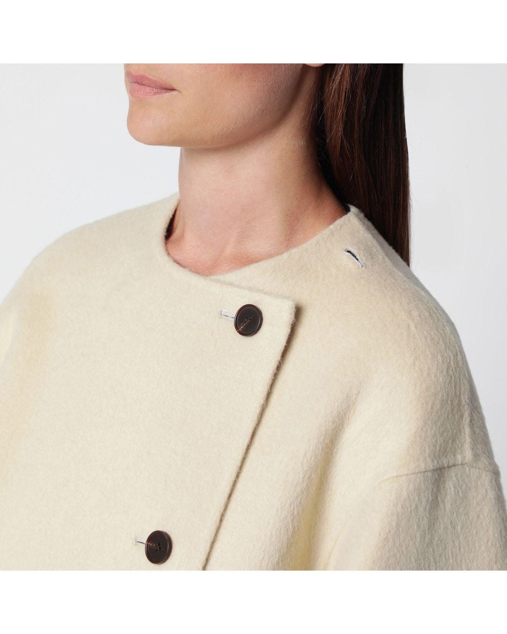 Rohe Natural Cape Coat With Fringes