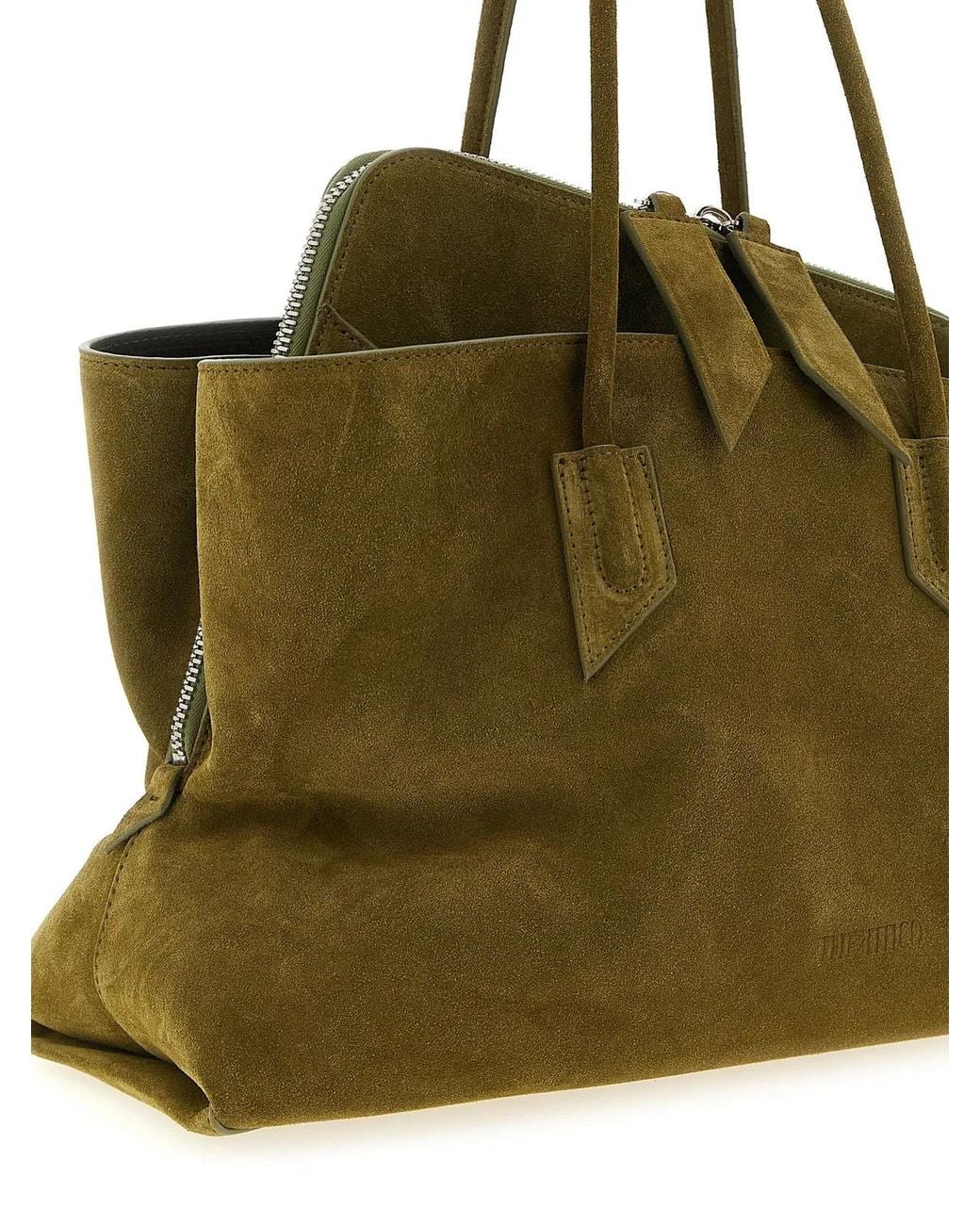 The Attico Green 'La Passeggiata Medium' Shoulder Bag