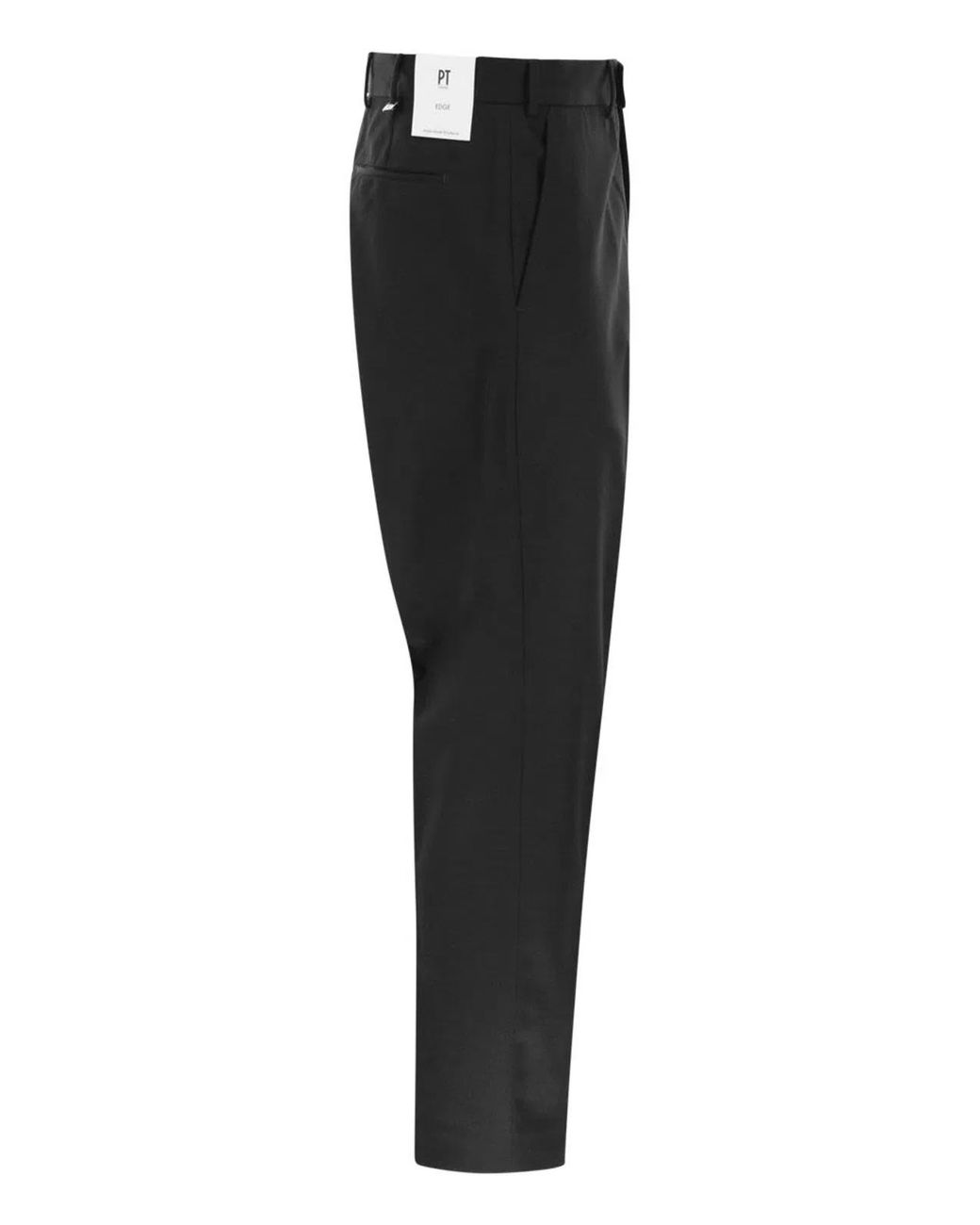 PT01 Black Wool Tailored Slimfit Trousers for men