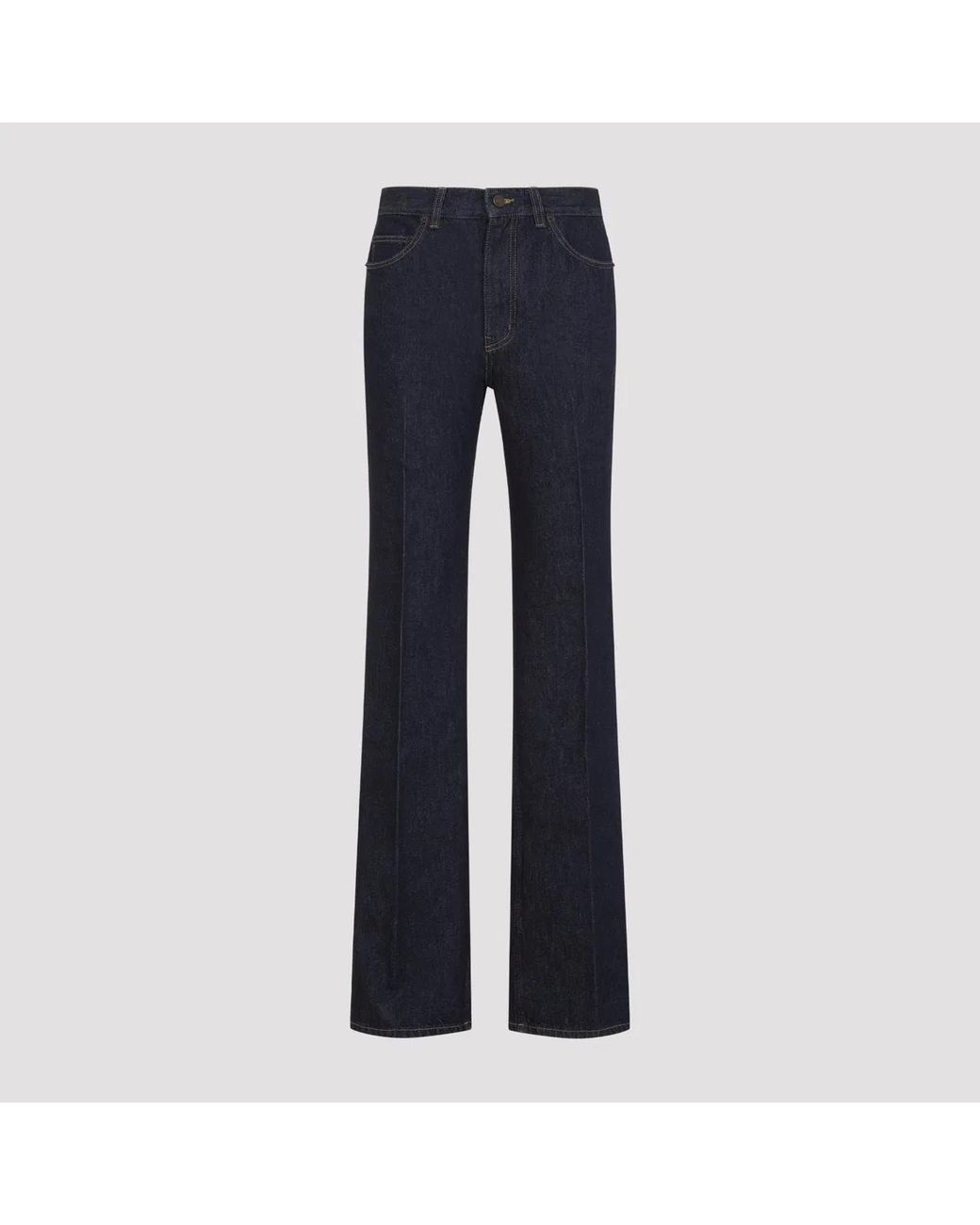 Saint Laurent Blue Dark Night 70's Eagle Jeans
