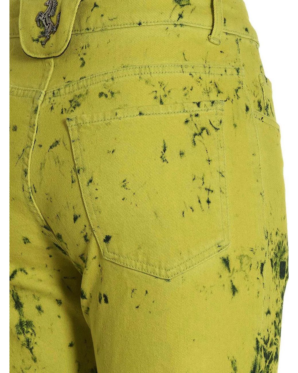 Ferrari Yellow Tie-Dye Jeans