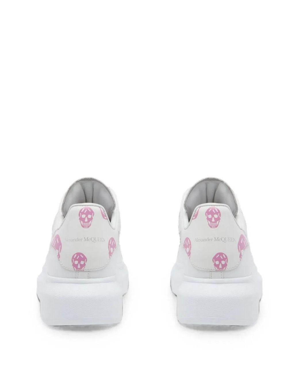 McQueen White Calfskin Sneakers