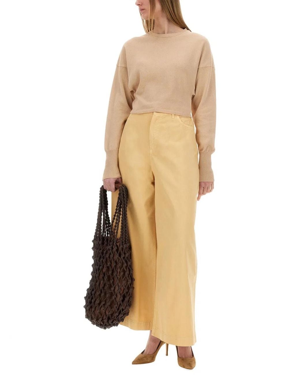 Alysi Natural Cropped Shirt