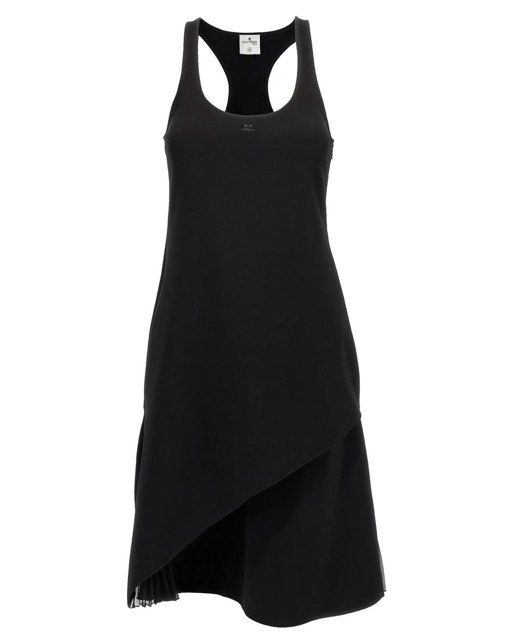 Courreges Black 'Infinty Pleats A-Line' Dress